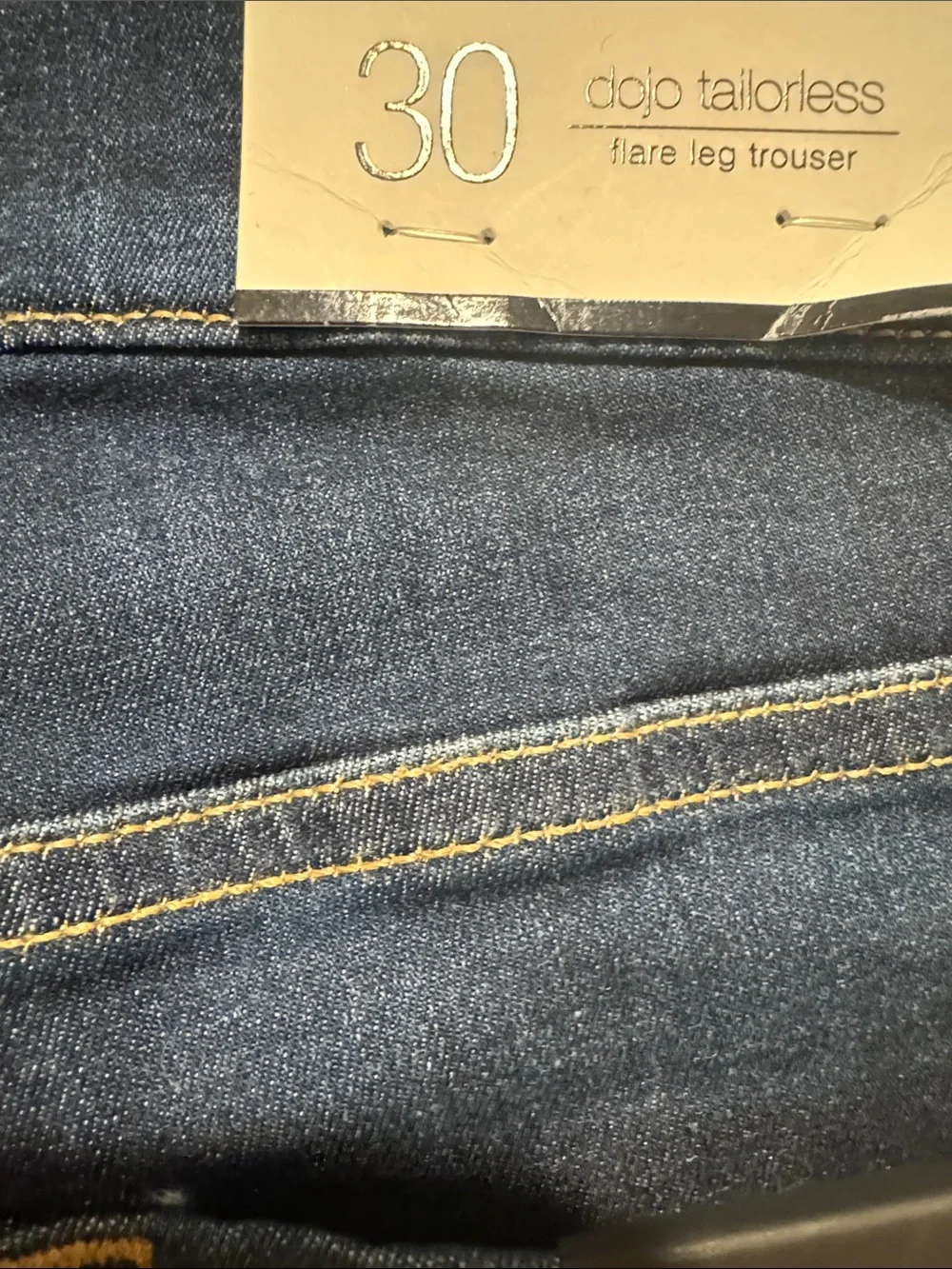 7 For All Mankind Dark Blue Dojo Tailorless Flate Wide Leg Trousers